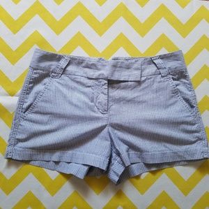 J Crew gray striped shorts
